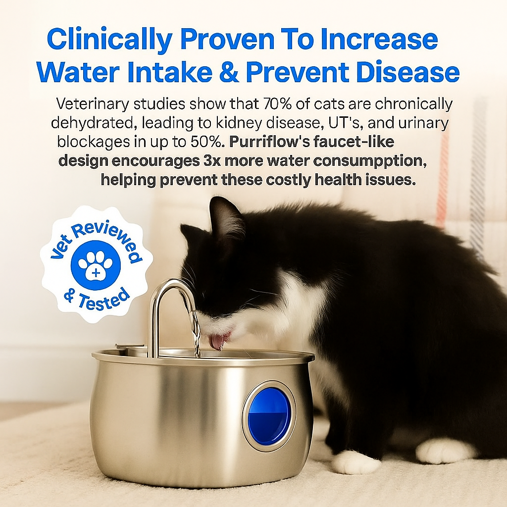 Purriflow - Protect your cat from dehydration and urinary emergencies