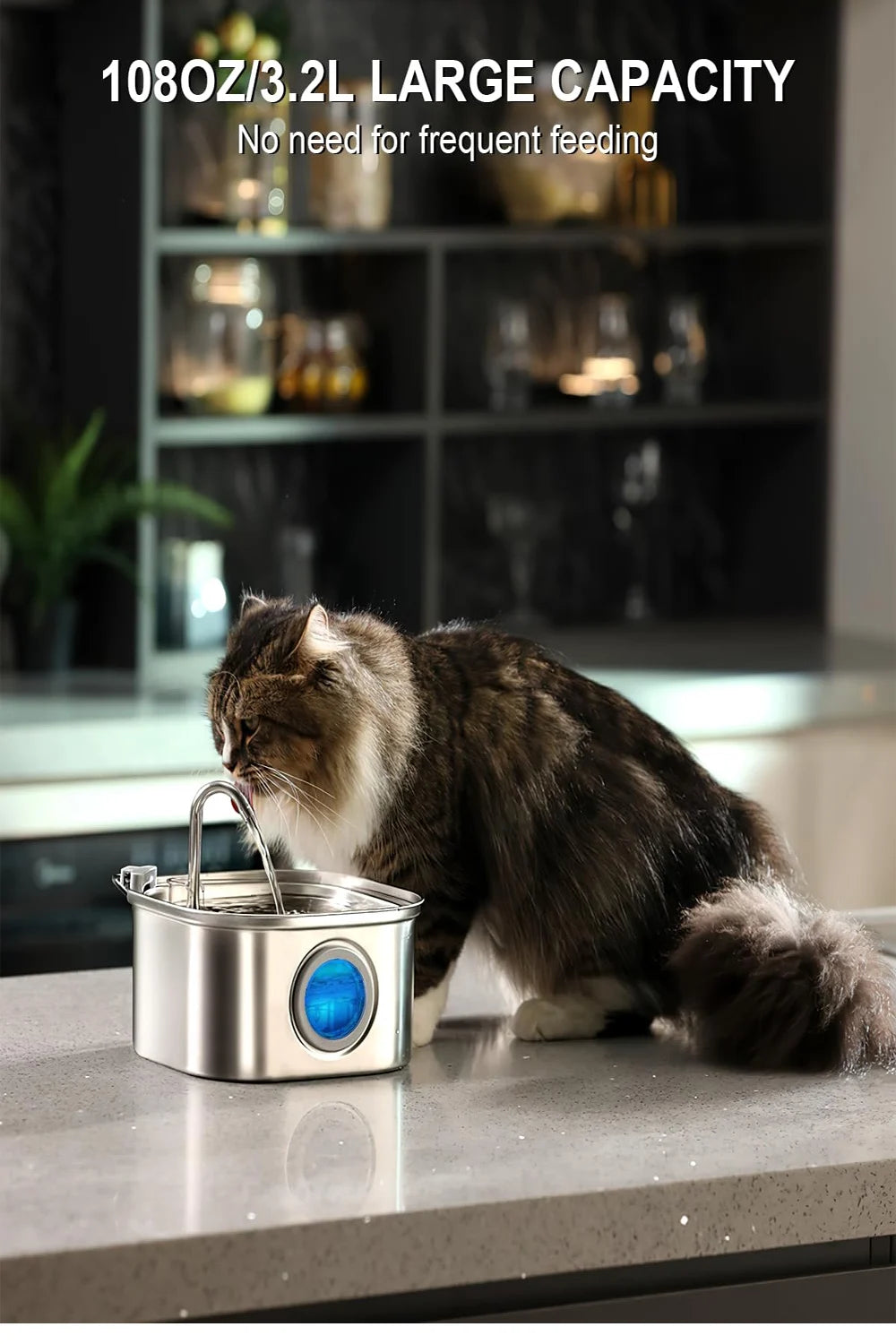 Purriflow Stainless Steel Fountain